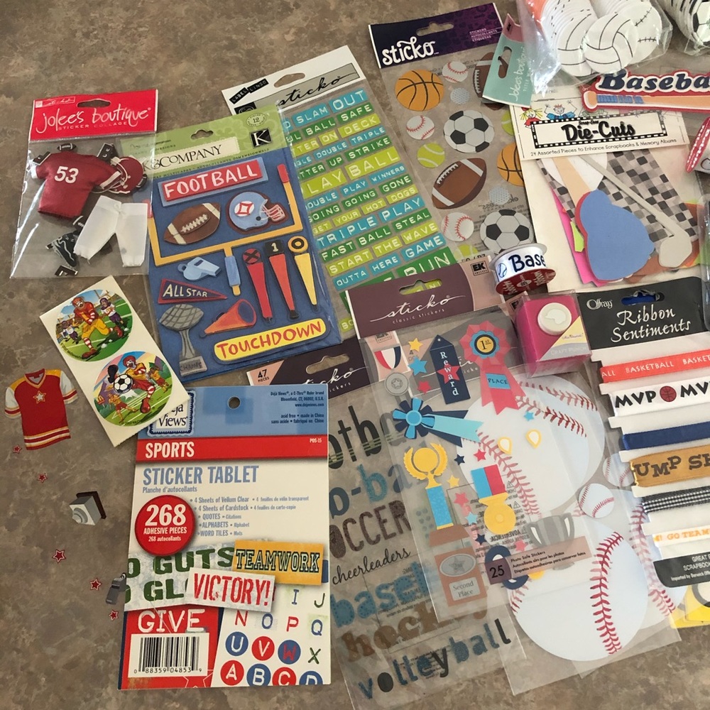 SPORTS Theme Scrapbooking / Craft Bundle